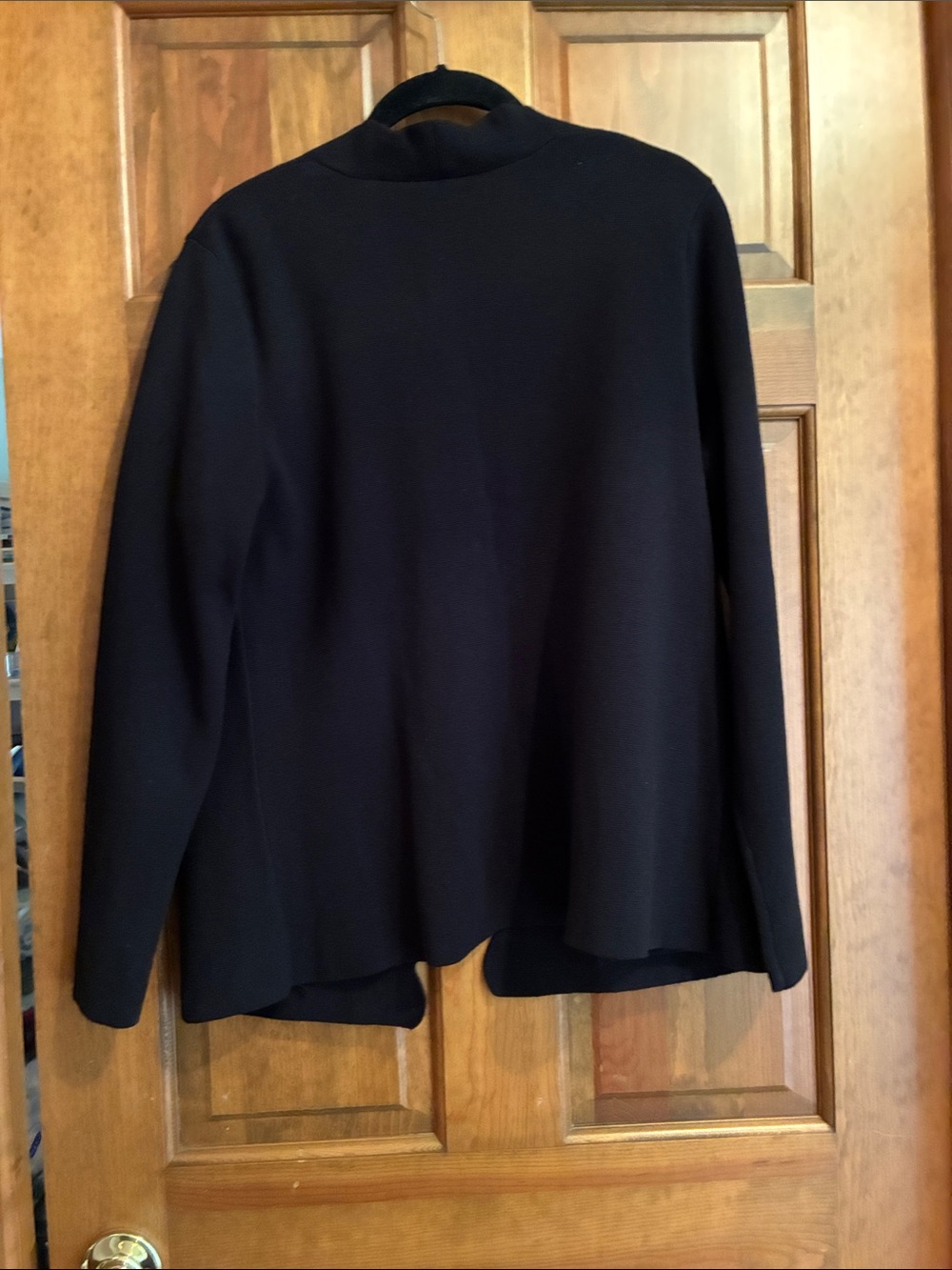 Talbots Black Knit Scallop-Trim Cardigan/Open Jacket NWT - Picture 5 of 6